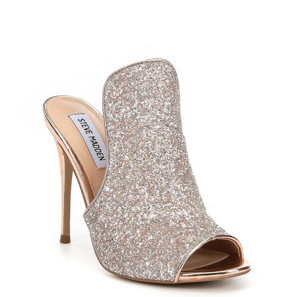 steve madden glitter mules